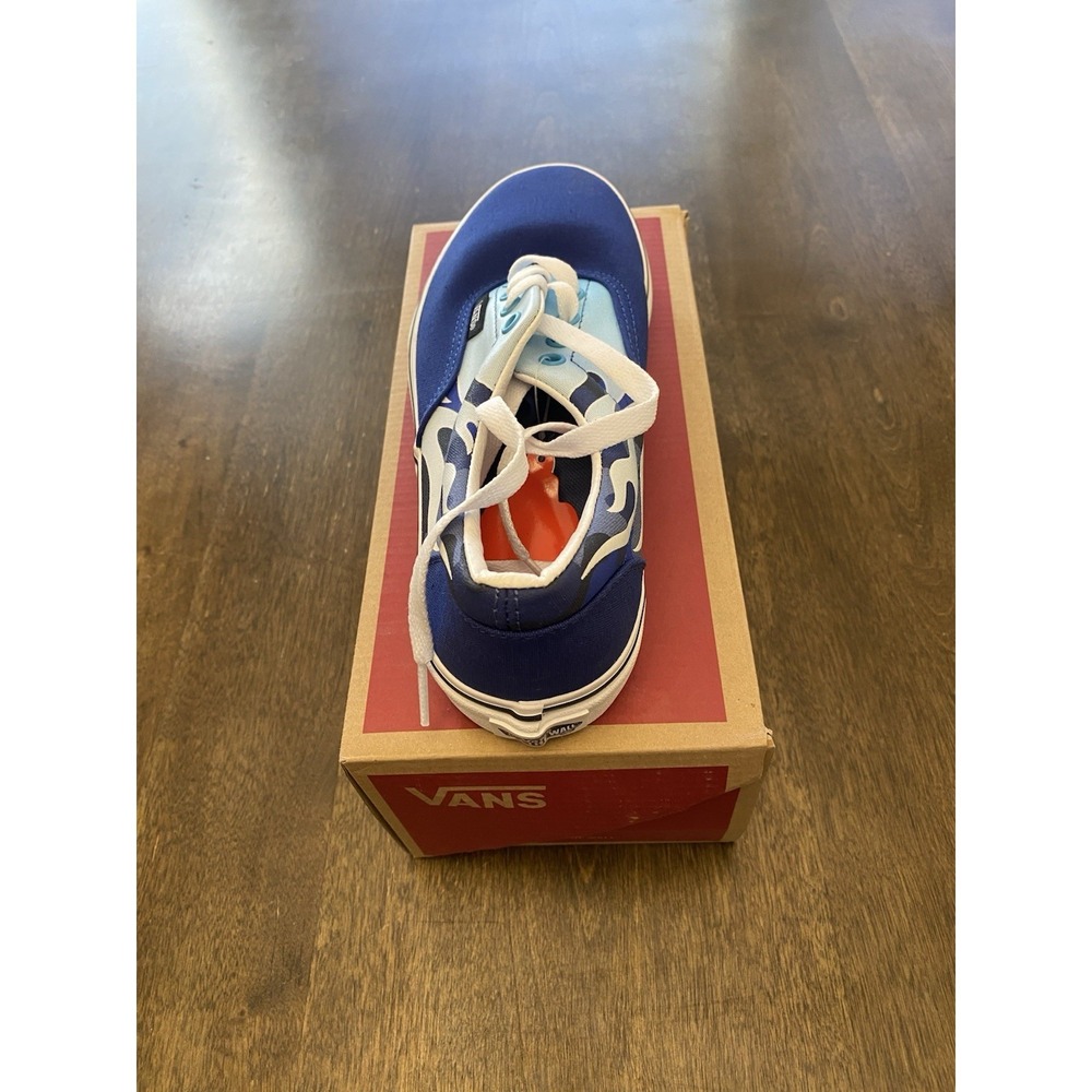 Vans Era Camo Flame Shoes Blue Ice Camo Juniors 5 VN0A4UHXABW - Picture 4 of 5